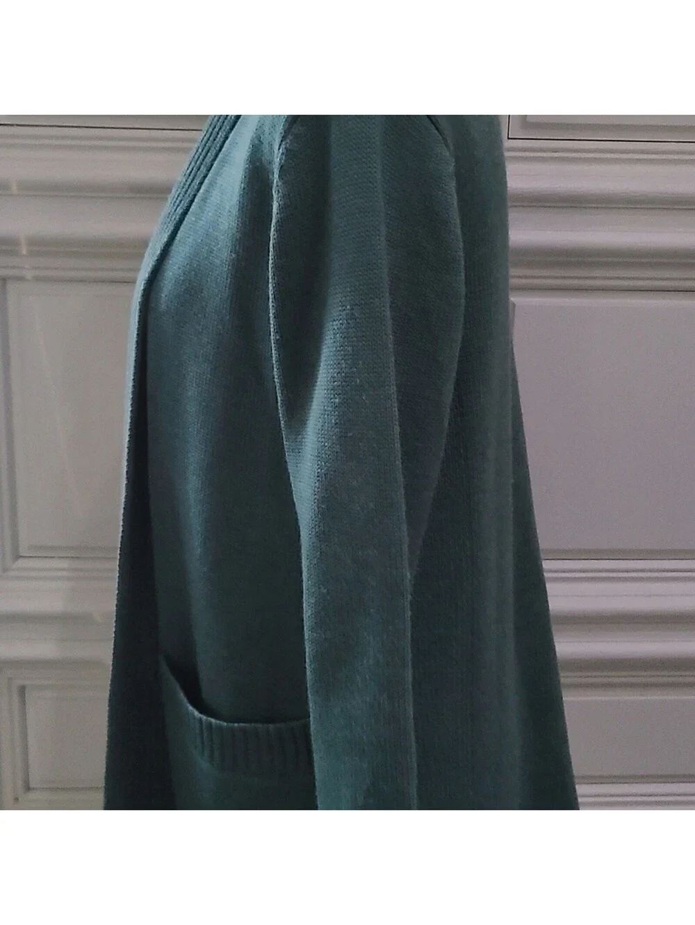 Tori Burch Open Front Womens Cardigan Sweater - Soft Green. Size XSmall.